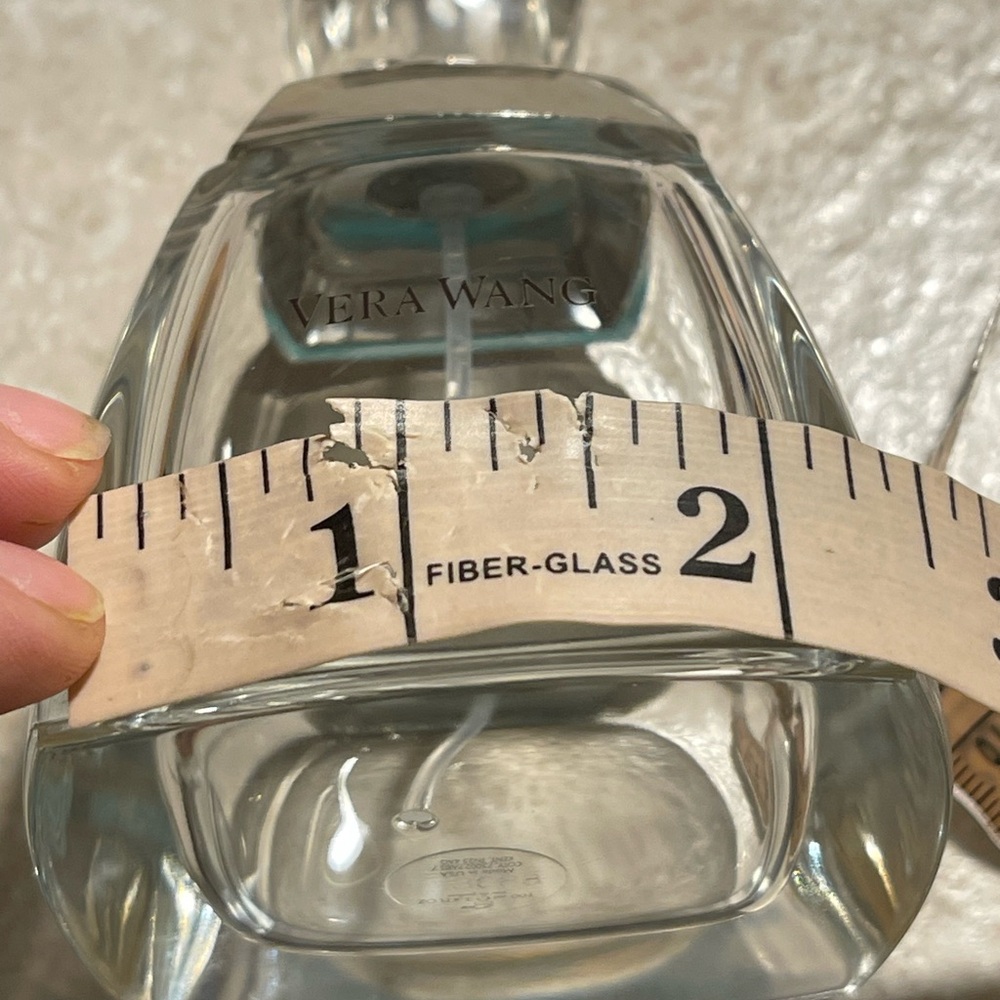 (EMPTY BOTTLE) VERA WANG PERFUME GLASS BOTTLE 3.4OZ 100ML - Picture 7 of 9